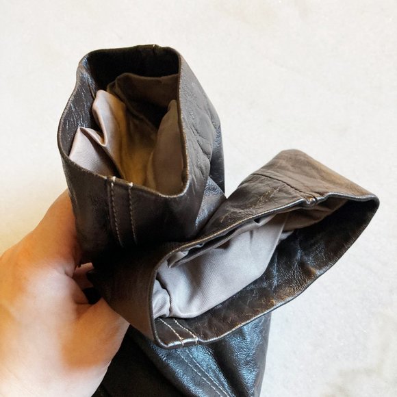 Danier vintage leather jacket / coat (dark brown / espresso), mid length women's - Picture 8 of 13